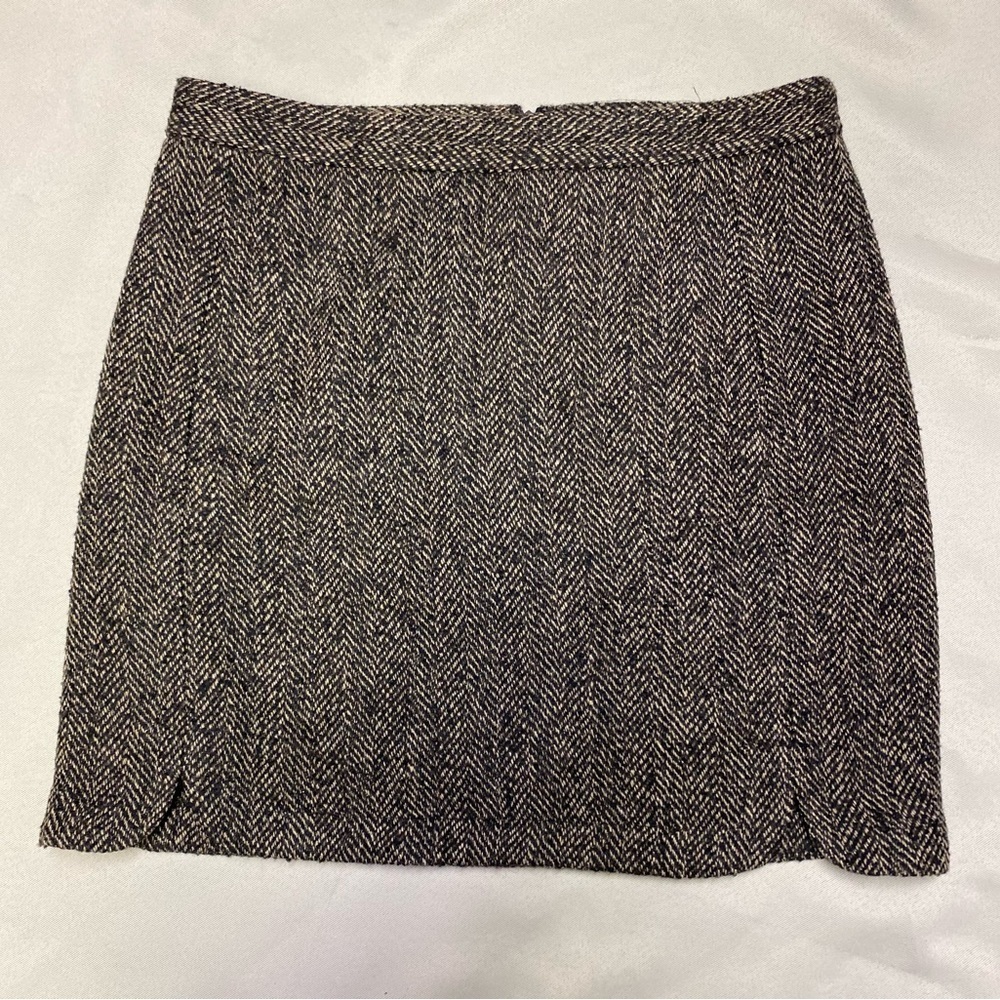 LOFT Multitone Herringbone A-Line Skirt
